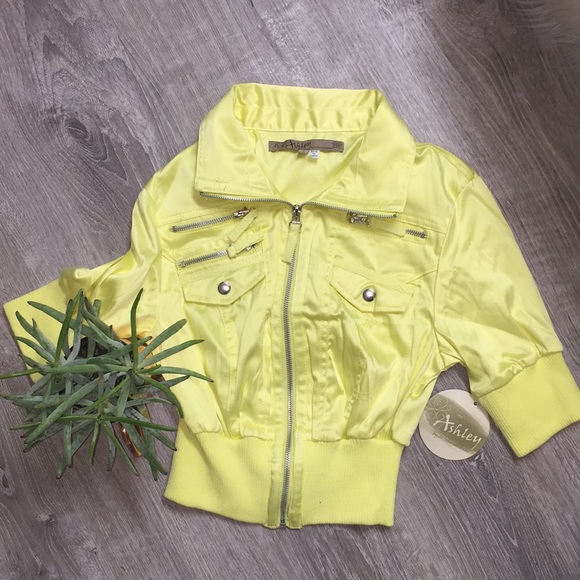 Ashley By 26 International Jackets & Blazers - Neon Yellow BRIGHT 3/4 jacket